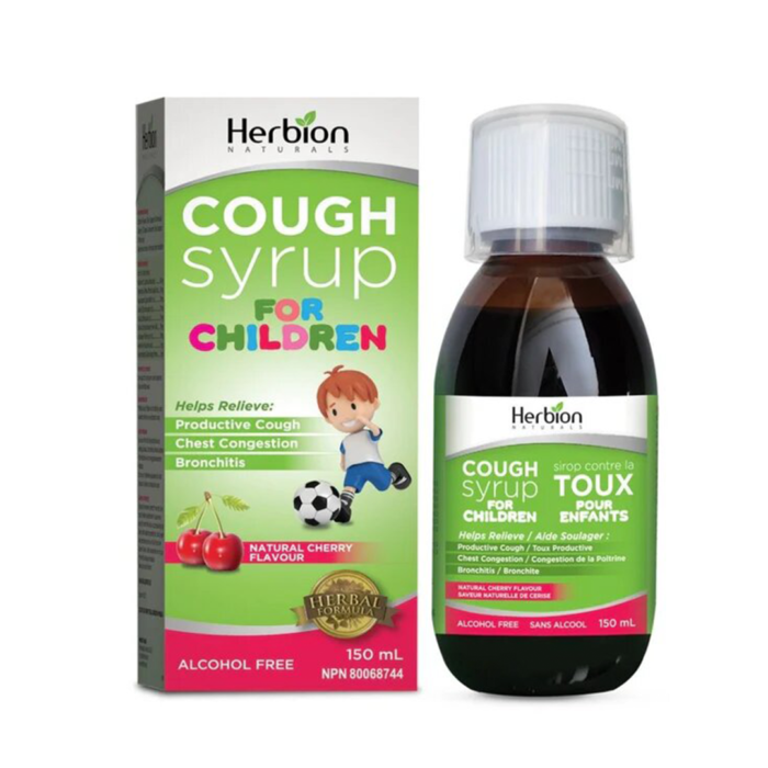 Herbion Naturals Cough Syrup for Children - Natural Cherry Flavor - Image 1