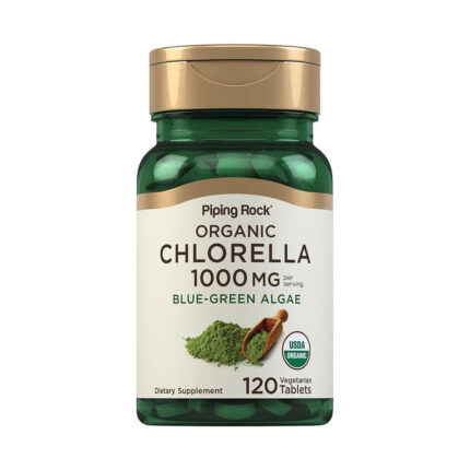 Piping Rock Organic Chlorella 1000 mg - 120 Vegetarian Tablets