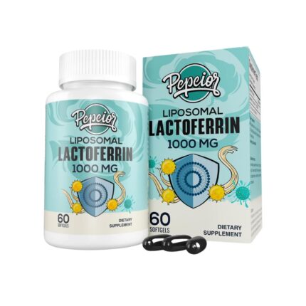 Pepeior Liposomal Bovine Lactoferrin 1000mg | High Absorption for Immune & Iron Support | 60 Softgels