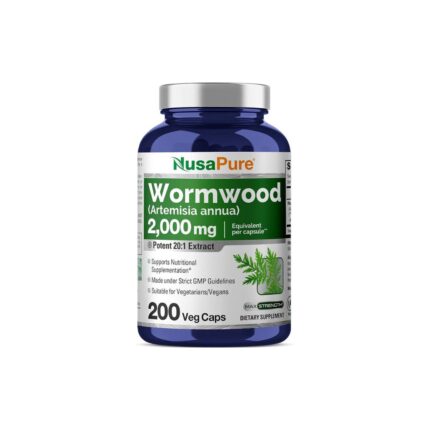 NusaPure Artemisia Wormwood Capsules - High Potency 2000mg for Immune Support
