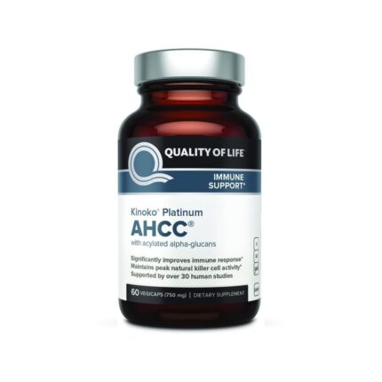 Kinoko Platinum AHCC Herbal Supplement for Immune Support | Quality of Life | 60 Veggie Capsules