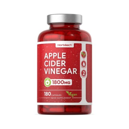 Horbaach Apple Cider Vinegar 1800mg – Extra Strength Vegan Capsules (180 Capsules)