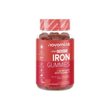 Novomins Iron Gummies – High Strength 20mg