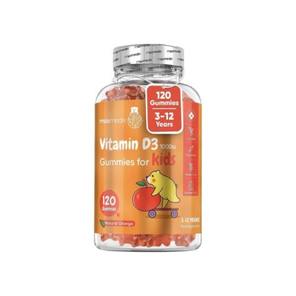 MaxMedix Vitamin D3 1000 IU Gummies for Kids – Natural Orange Flavor