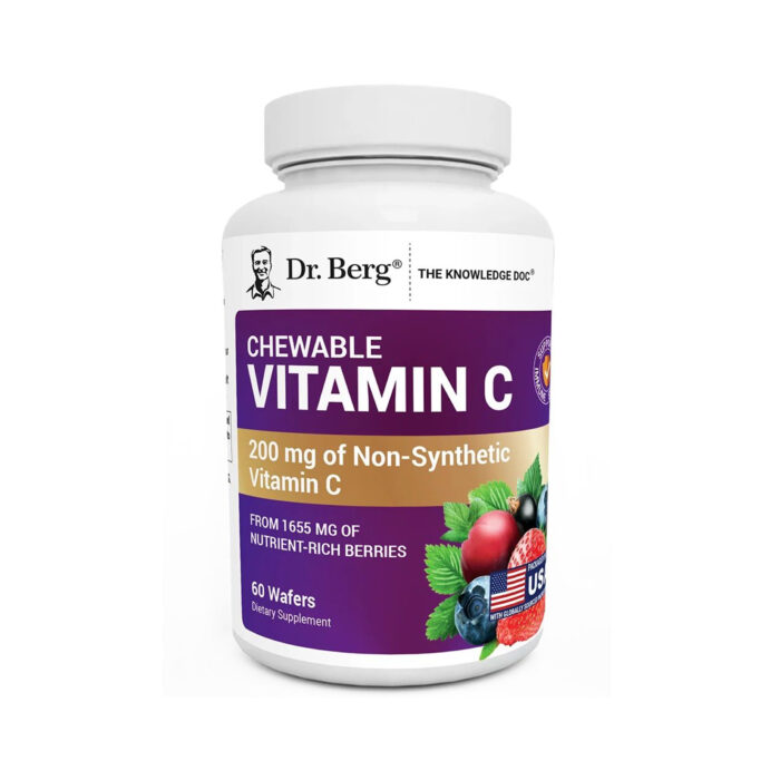 Dr. Berg’s Chewable Vitamin C – 200 mg – 60 Wafers - Image 1