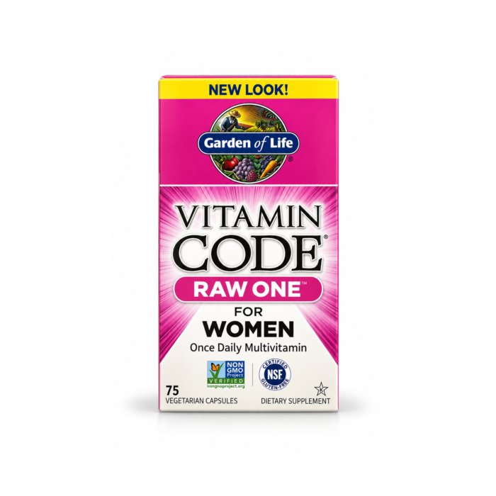 Garden-of-Life-Vitamin-Code-Packaging Garden of Life Vitamin Code RAW ONE for Women – 75 Vegetarian Capsules - Image 1