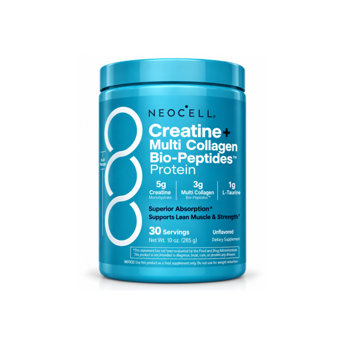 NEOCELL-Creatine+-Collagen-Supplement-Tub NeoCell Creatine+ Multi Collagen Bio-Peptides Protein – 285g - Image 1