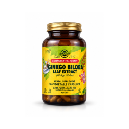 Solgar Ginkgo Biloba Leaf Extract – 180 Vegetable Capsules